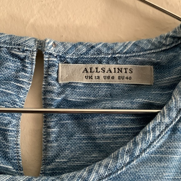 ALLSAINTS Jina Ombre shift Dress Short Sleeve Size 8 - Picture 5 of 9